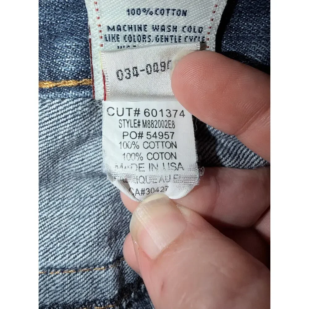 True religion men’s shorts jorts USA made 36 hemmed 100% blue jean denim cotton